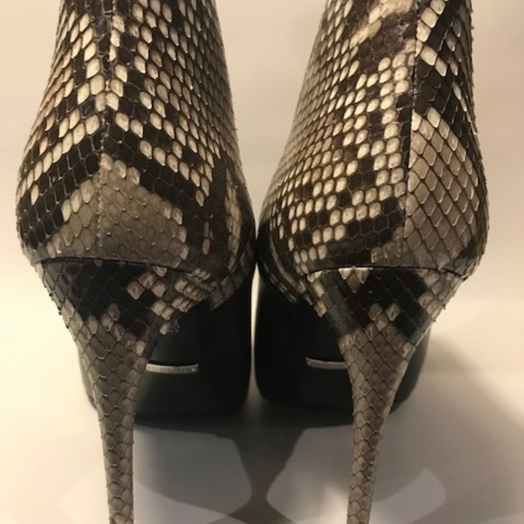 Gucci Black leather and cream python - Picture 3 of 5